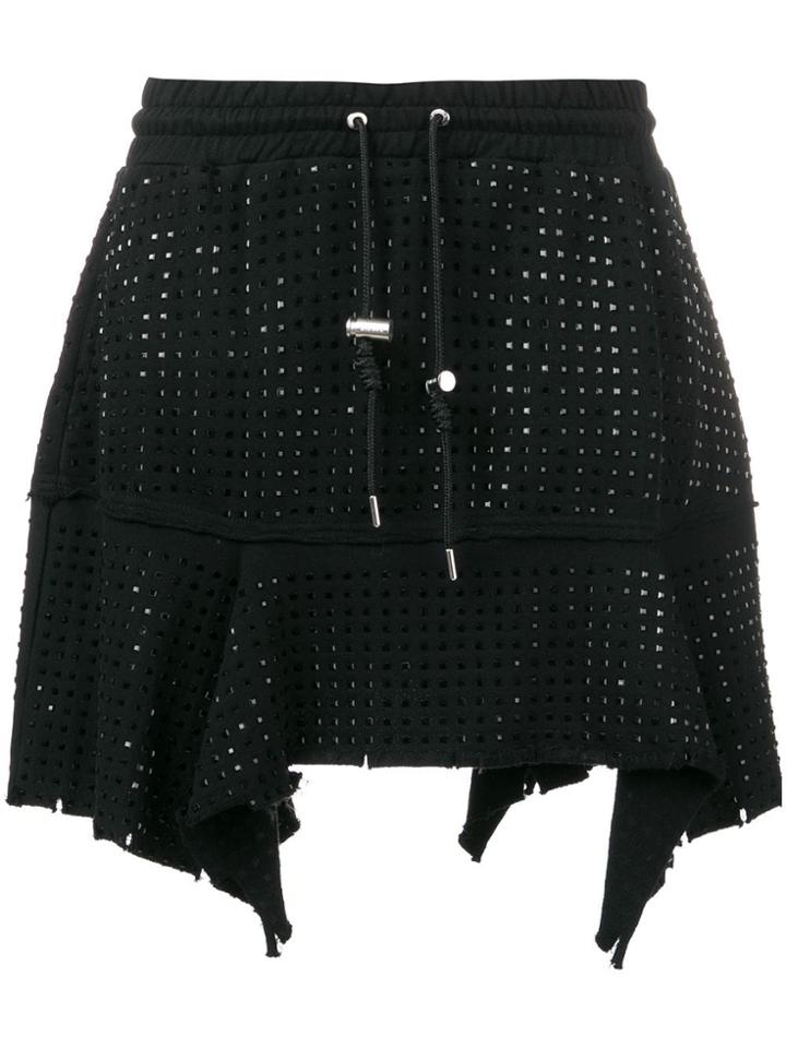 Diesel Short Stud-embellished Skirt - Black