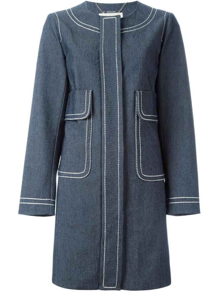 Michael Michael Kors Stitch Detail Midi Coat