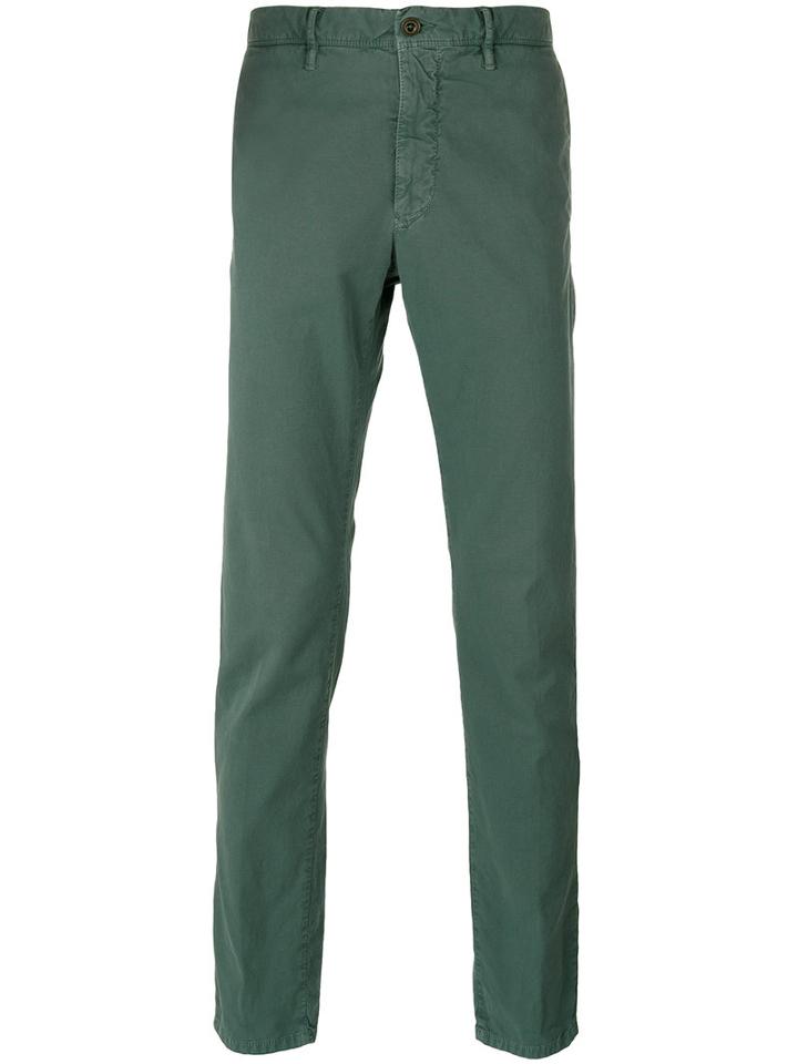 Incotex - Slim Chino Trousers - Men - Cotton/spandex/elastane - 34, Green, Cotton/spandex/elastane
