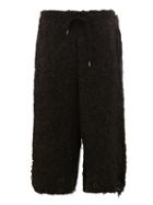 Maison Mihara Yasuhiro Cropped Wide-leg Trousers, Men's, Size: 48, Black, Polyester/alpaca