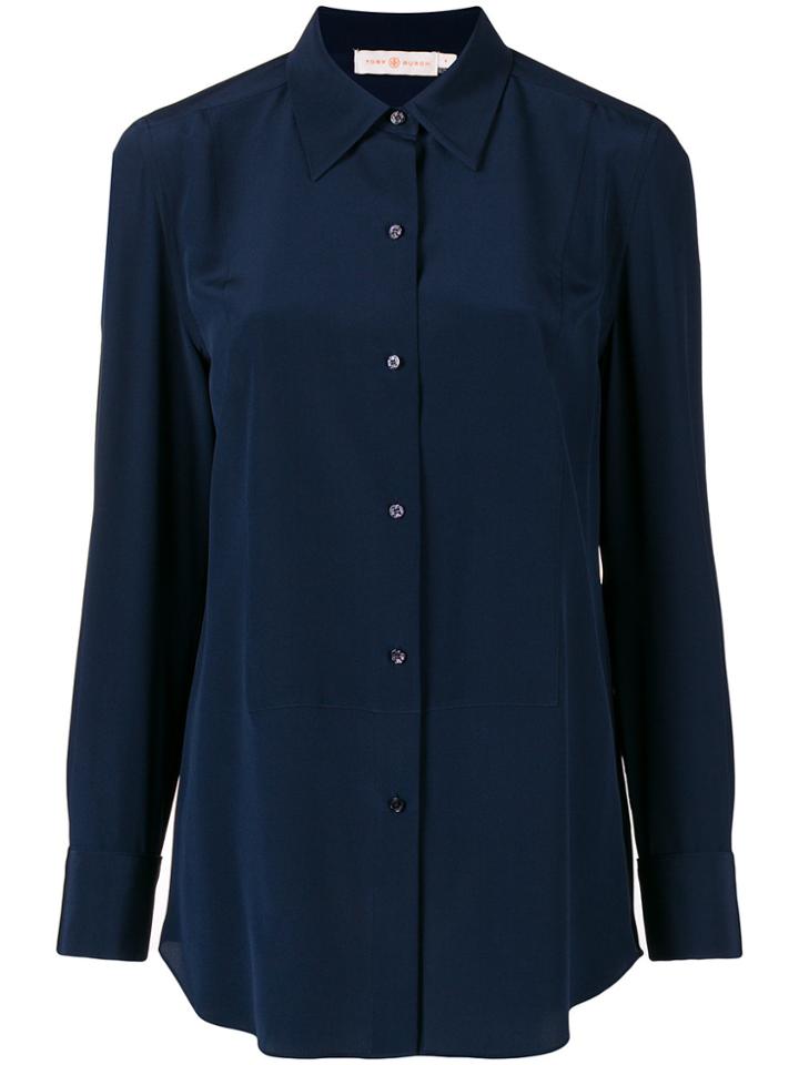 Tory Burch Plain Button Shirt - Blue