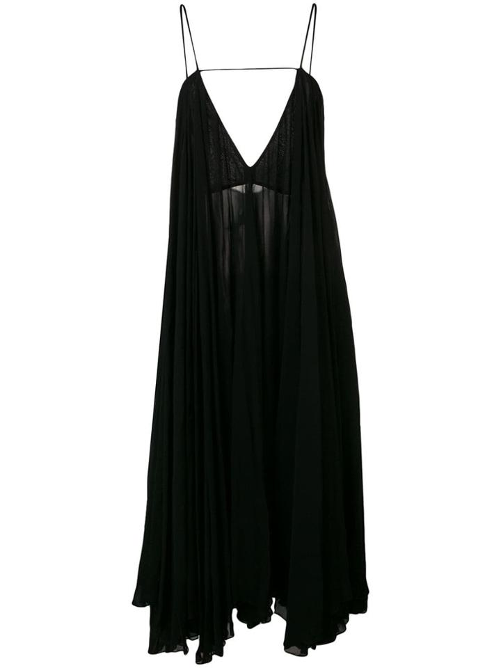 Jacquemus Loose Ruffle Dress - Black