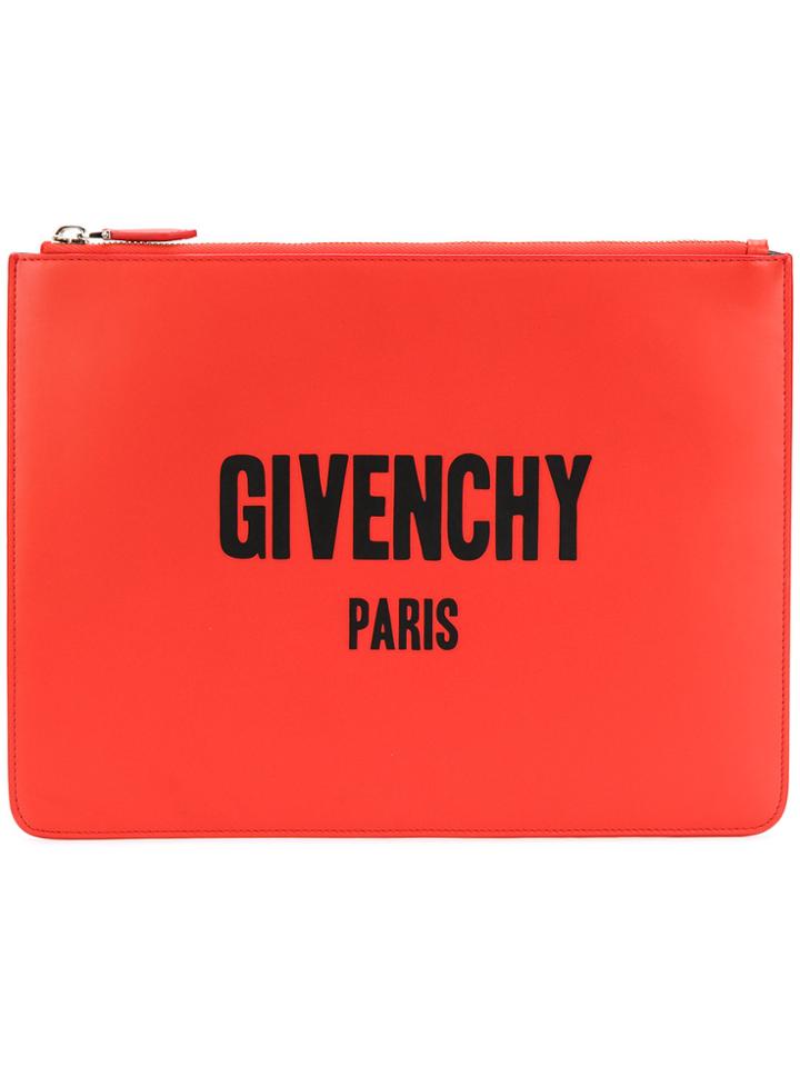 Givenchy Iconic Logo Print Pouch - Red