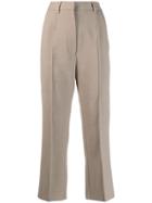 Mm6 Maison Margiela Cropped Tailored Trousers - Neutrals