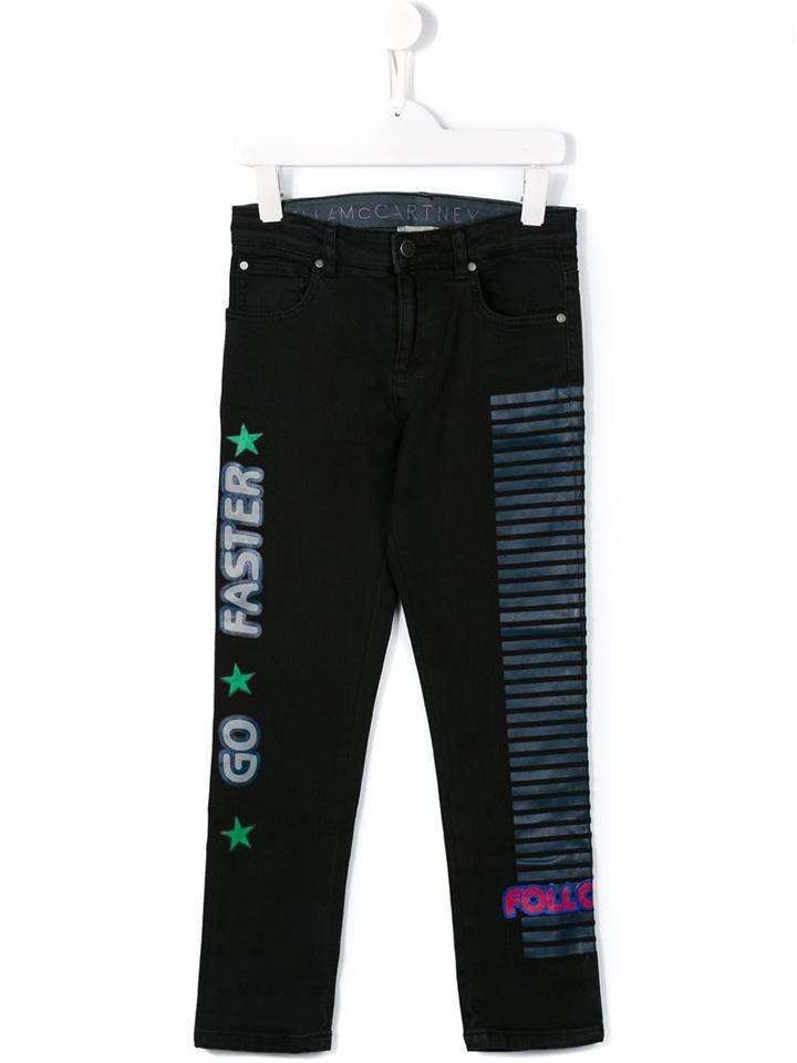 Stella Mccartney Kids 'flame' Printed Jeans, Boy's, Size: 6 Yrs, Black