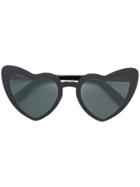 Saint Laurent Eyewear Lou Lou Heart Sunglasses - Black