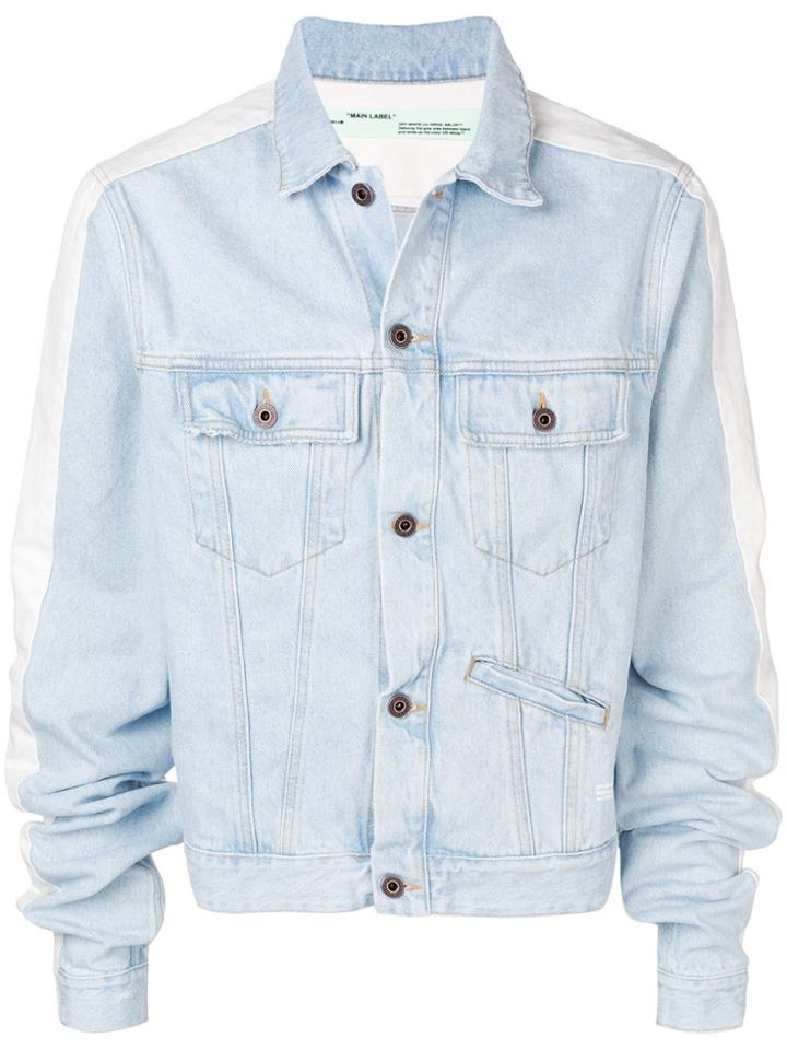 Off-white Panelled Denim Jacket - Blue