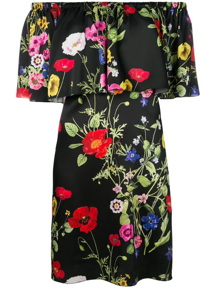 Blugirl Off The Shoulder Printed Dress - Black