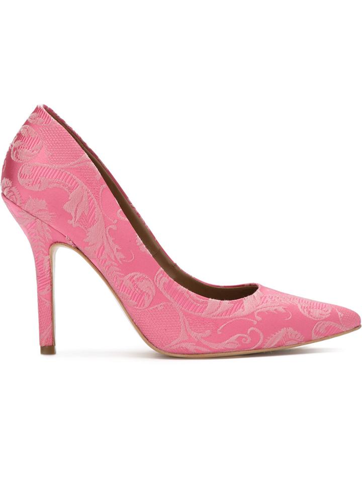 Reinaldo Lourenço Jacquard Pumps - Pink & Purple