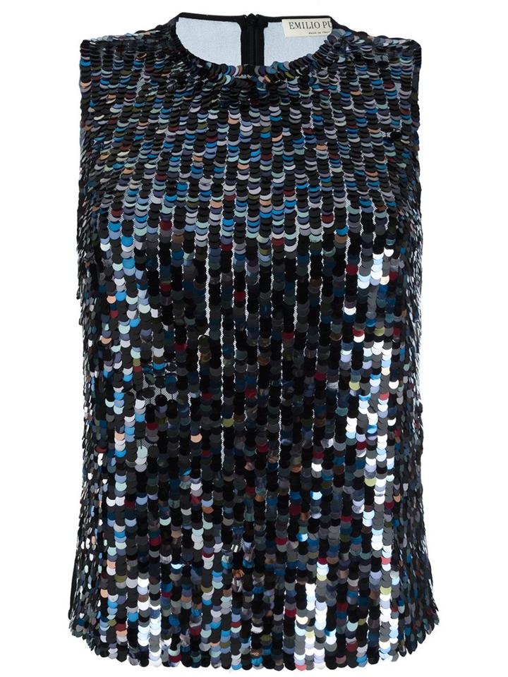 Emilio Pucci Sequin Embellished Tank Top