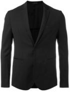 Emporio Armani Concealed Button Blazer, Men's, Size: 56, Black, Polyester/viscose/virgin Wool