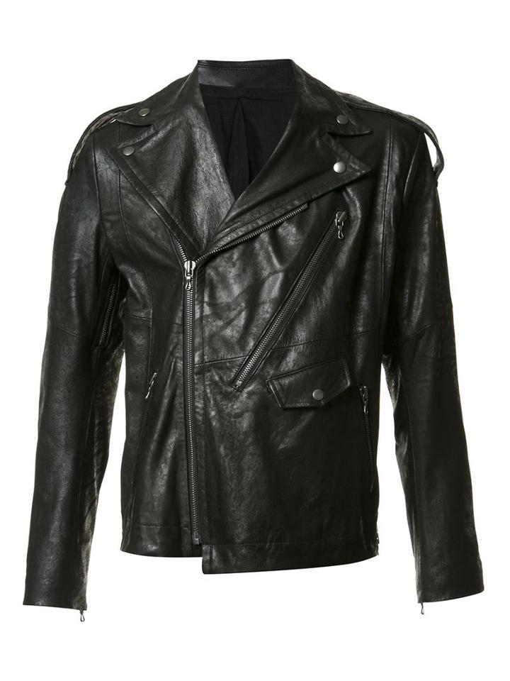 Julius Biker Jacket, Men's, Size: 3, Black, Lamb Nubuck Leather