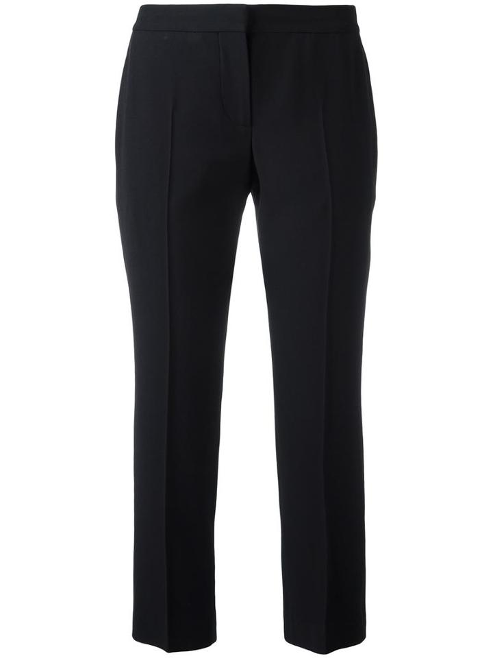 Alexander Mcqueen Cropped Trousers, Women's, Size: 40, Black, Viscose/acetate