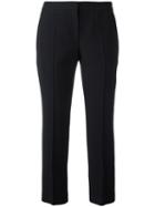 Alexander Mcqueen Cropped Trousers, Women's, Size: 40, Black, Viscose/acetate