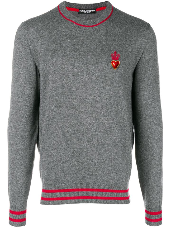 Dolce & Gabbana 3-d Patch Jumper - Grey