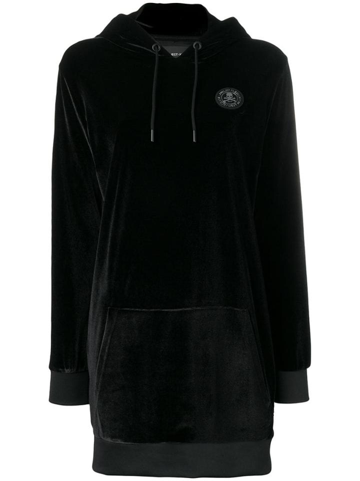 Philipp Plein Oversized Hooded Top - Black