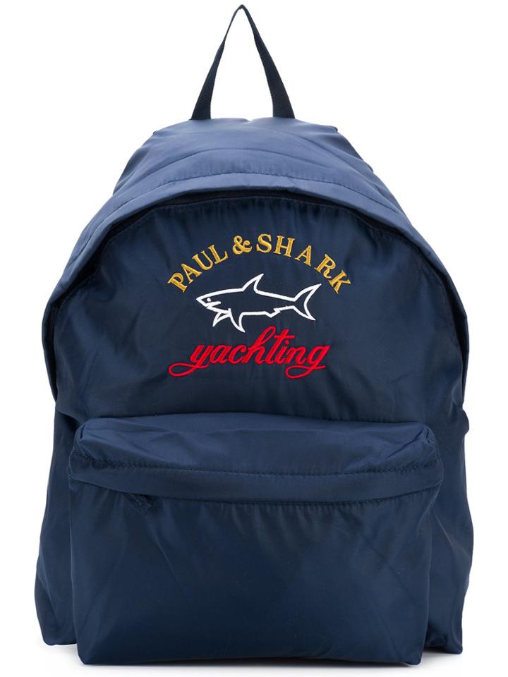 Paul & Shark Logo Patch Backpack - Blue