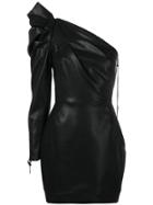 Nineminutes Asymmetric Ruched Dress - Black