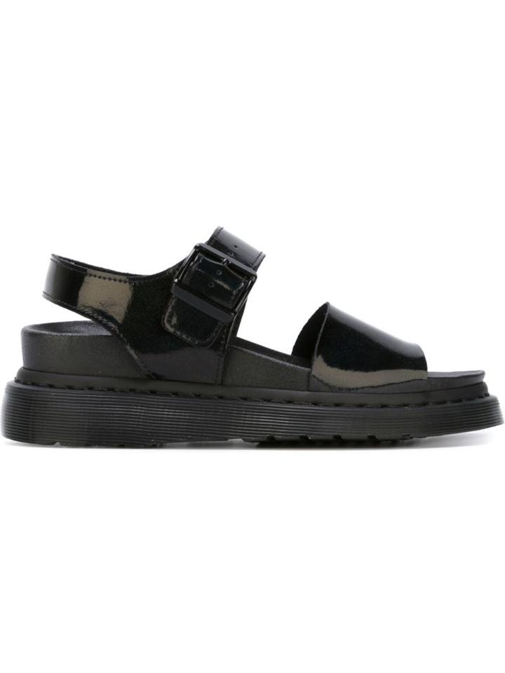 Dr. Martens Romi Y Strap Sandal, Men's, Size: 37, Black, Rubber/leather