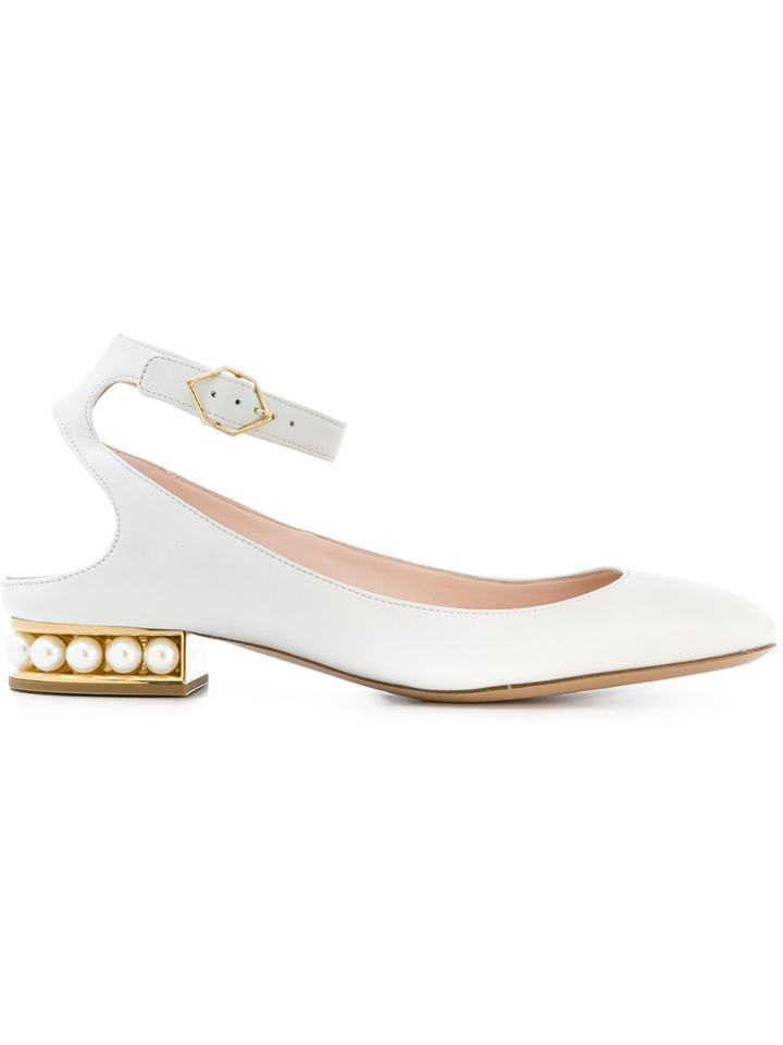 Nicholas Kirkwood Lola Pearl Ballerinas - White