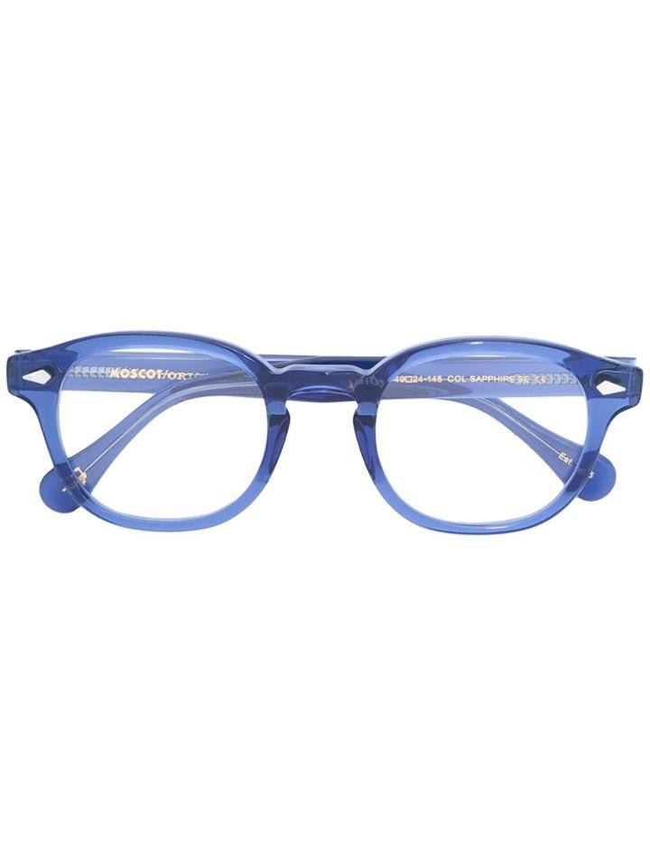Moscot Round Frame Glasses - Blue