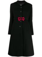 Boutique Moschino Bow Detail Coat - Black