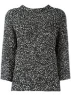 Brunello Cucinelli Cropped Sleeves Jumper, Women's, Size: Small, Black, Silk/polyamide/cashmere/wool