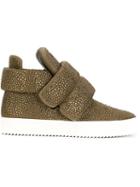 Giuseppe Zanotti Design Swarovski Hi-top Sneakers, Men's, Size: 42, Green, Suede/leather/rubber