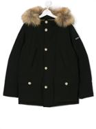 Woolrich Kids Racoon Fur Hooded Parka Jacket - Black