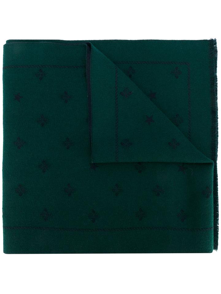 Gucci - Bee Print Scarf - Men - Wool - One Size, Green, Wool