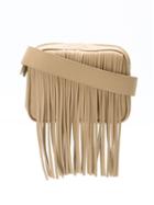 Sarah Chofakian Fringed Bumbag, Women's, Nude/neutrals, Goat Skin