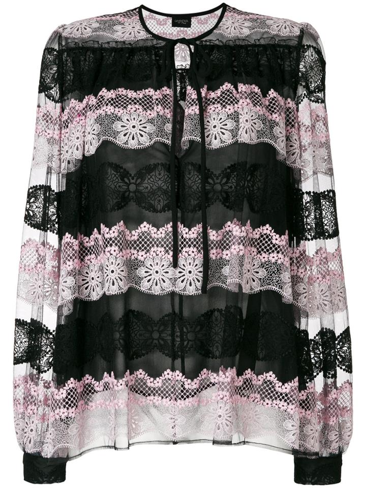 Giambattista Valli Lace Panel Blouse - Black