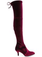 Stuart Weitzman Tied Stretch Boots - Pink & Purple