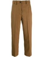 Erika Cavallini Cropped Tailored Trousers - Brown