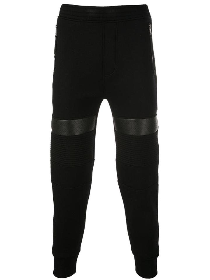 Neil Barrett Tapered Panelled Jogging Bottoms - Black