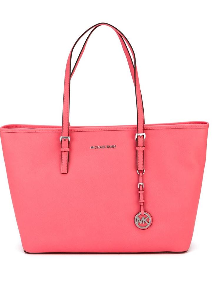 Michael Michael Kors - 'jet Set Travel' Tote - Women - Leather - One Size, Women's, Pink/purple, Leather
