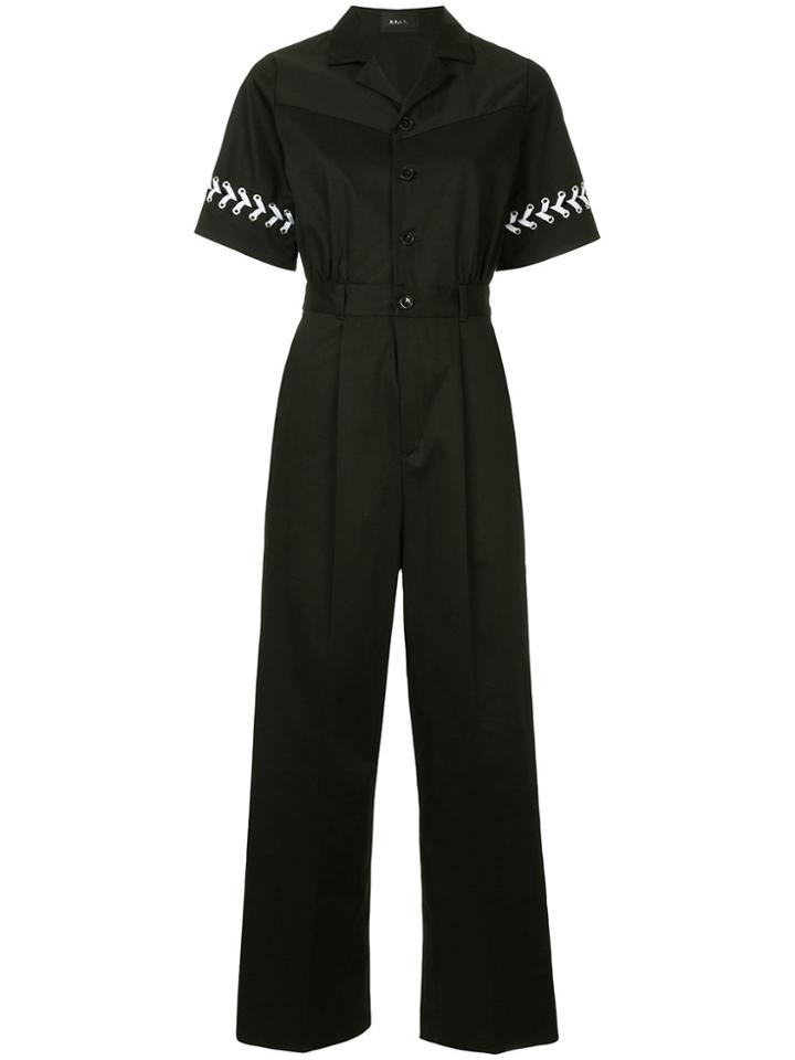 G.v.g.v. Lace-up Detail Jumpsuit - Black