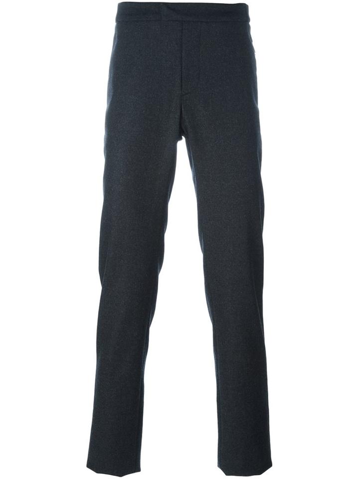 Les Hommes Straight Leg Trousers, Men's, Size: 54, Grey, Cotton/nylon/virgin Wool/rubber