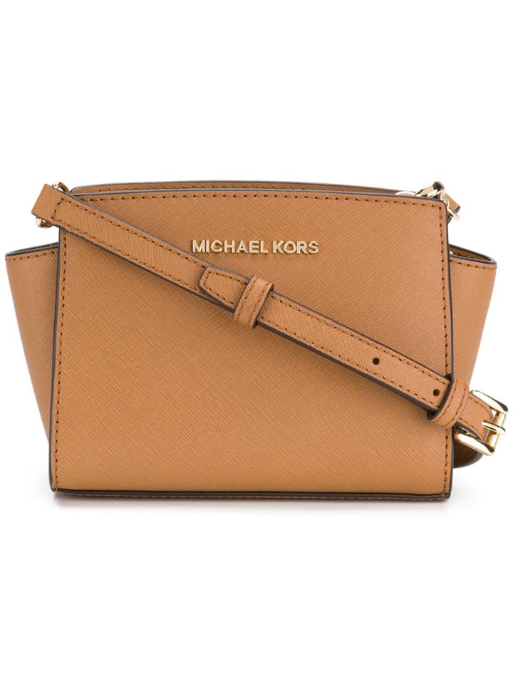 Michael Michael Kors Logo Crossbody Bag - Brown