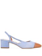 Paris Texas Contrast Toe-cap Pumps - Blue