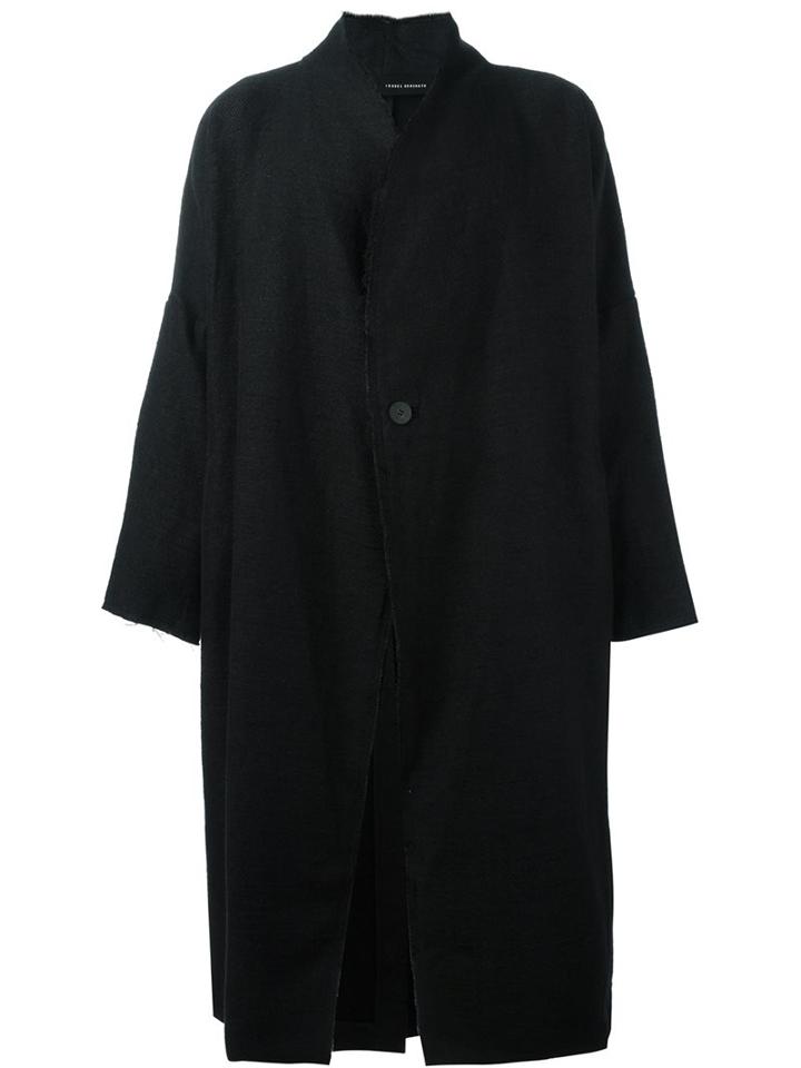 Isabel Benenato Oversized Coat, Men's, Size: 46, Black, Cotton/linen/flax/acetate/virgin Wool