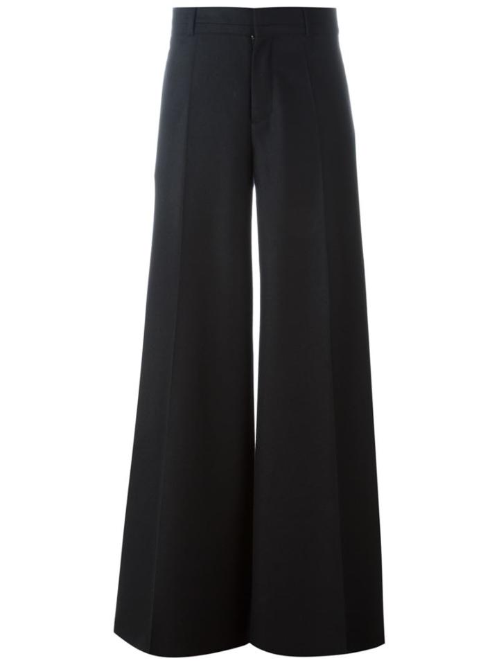 Maison Margiela Wide Leg Trousers, Men's, Size: 46, Black, Cotton/wool