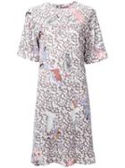 Theatre Products Multiple Prints T-shirt Dress, Women's, Brown, Tencel