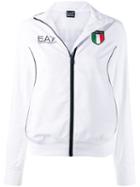 Ea7 Emporio Armani Italia Print Jacket - White