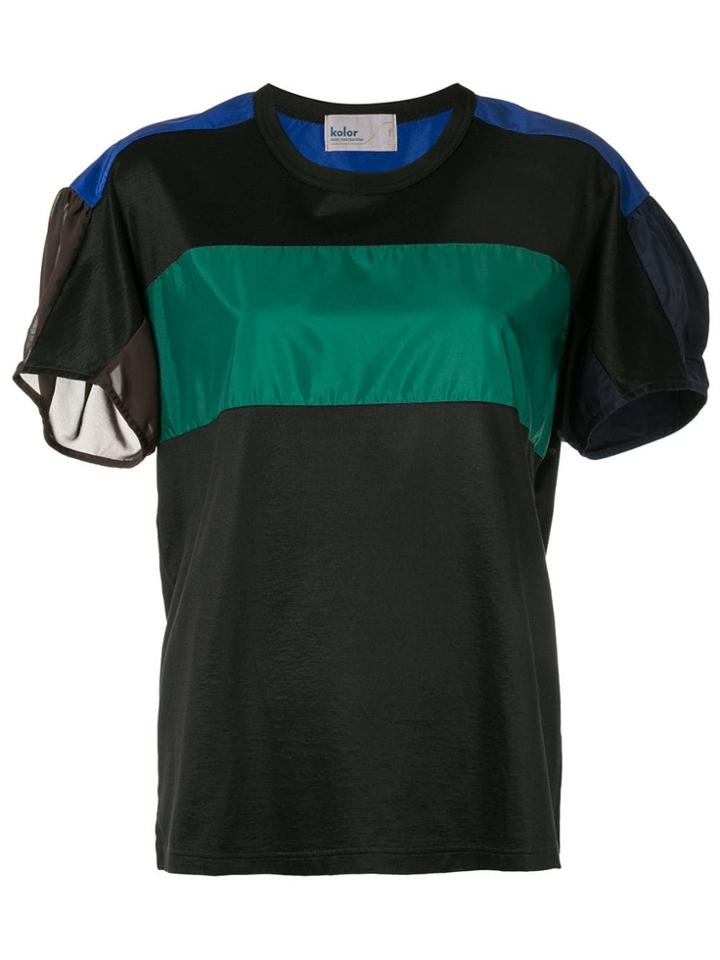 Kolor Panelled T-shirt - Black