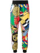 Love Moschino Printed Cropped Track Pants