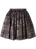 Kenzo 'eyes' Jacquard Skirt, Women's, Size: 36, Black, Polyester/metallized Polyester
