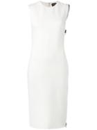 Tom Ford Side Zip Panel Dress, Women's, Size: 40, White, Lamb Skin/polyamide/spandex/elastane/viscose