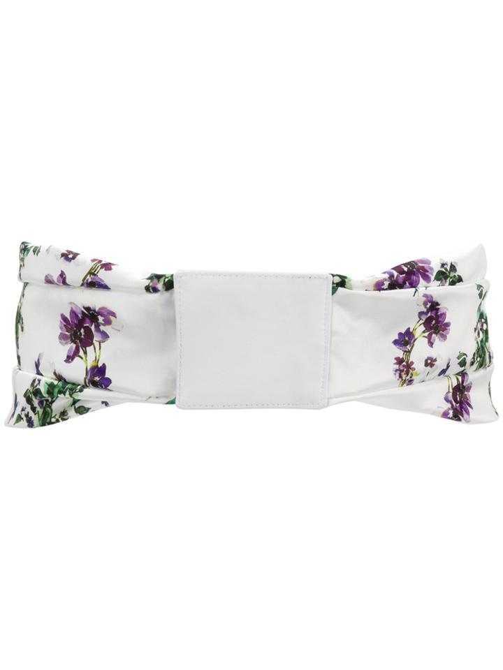 Blumarine Floral Sash Belt - White