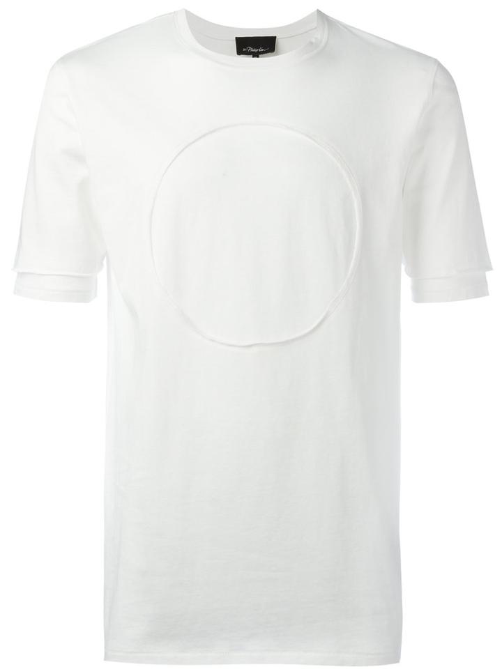 3.1 Phillip Lim Circle T-shirt, Men's, Size: Medium, White, Cotton